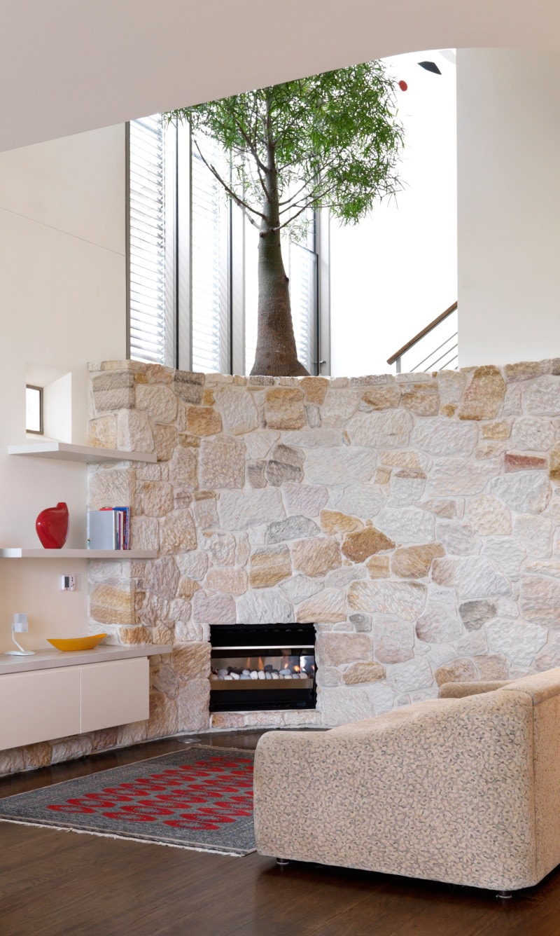 Luigi Rosselli, Living Room, Fireplace, Restored Fireplace