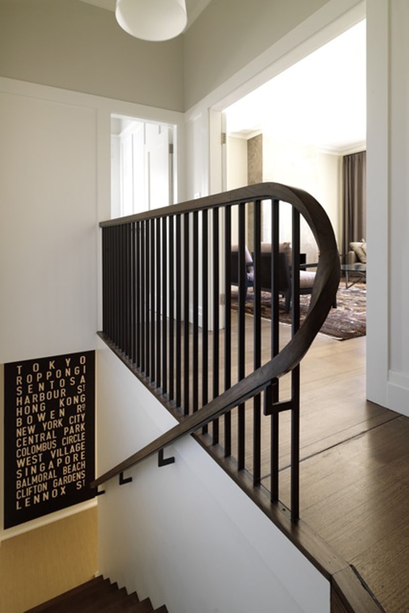 Luigi Rosselli, Curved Steel Stair Balustrade, Living Room
