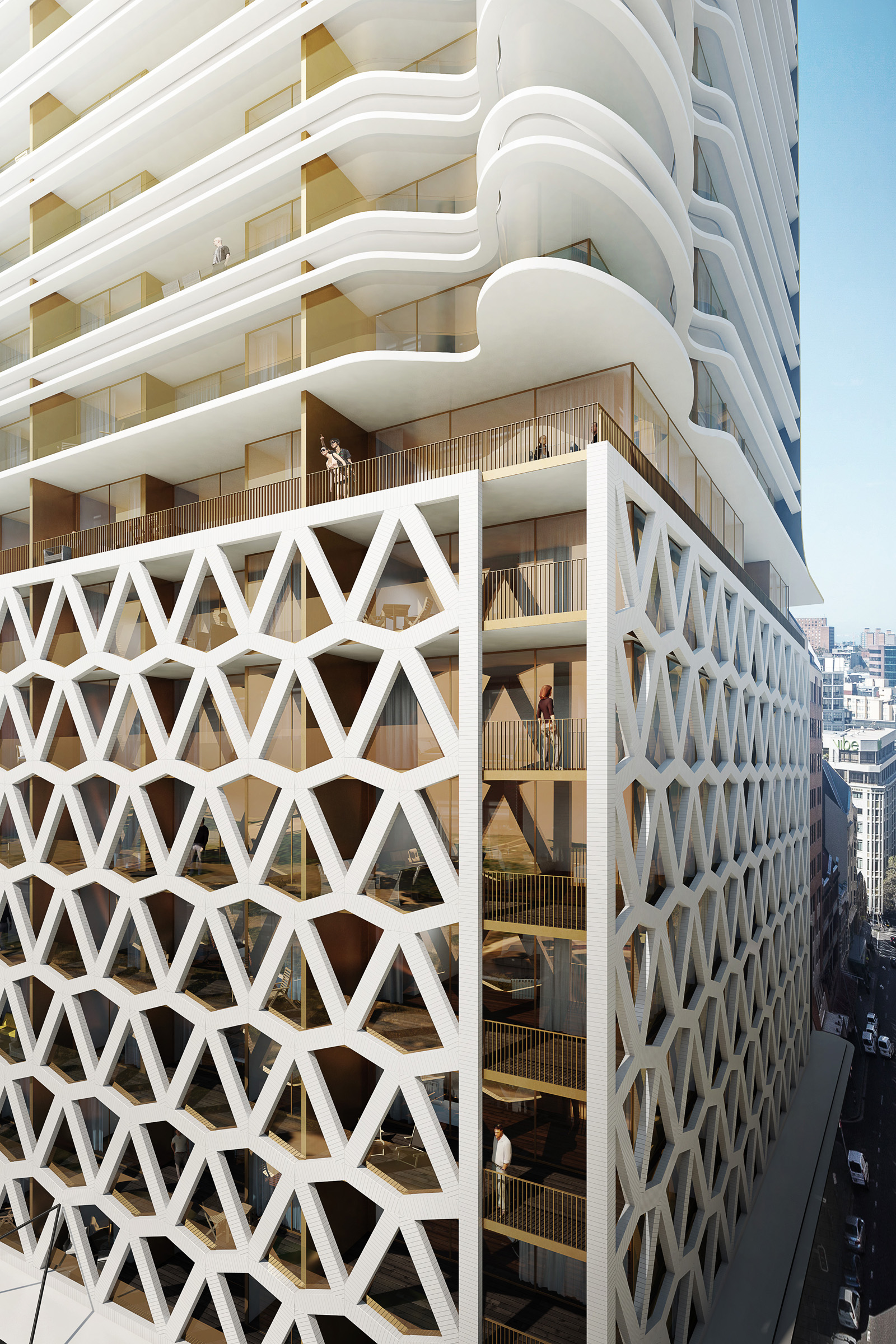 Luigi Rosselli, Sydney, High Rise Tower, Render, Architecture Competition Design