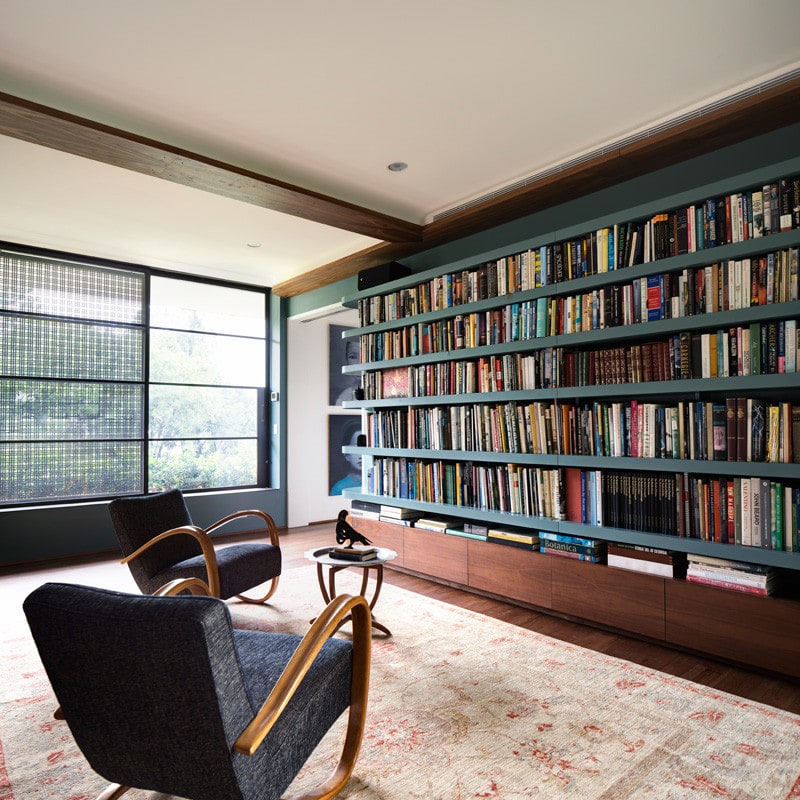 Luigi Rosselli, Living Room, Armchair, Large Light Filled Library