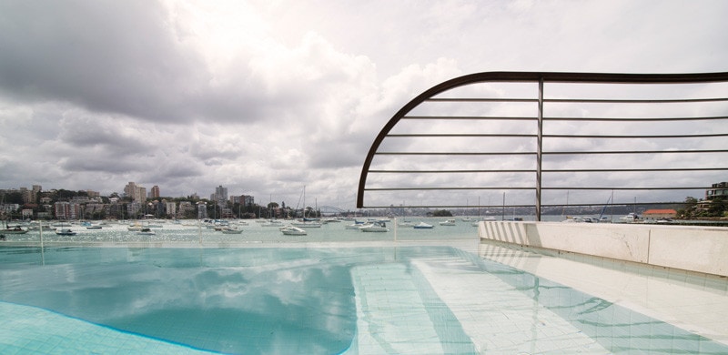 Luigi Rosselli, Stainless Steel Balcony Railings, Swimming Pool