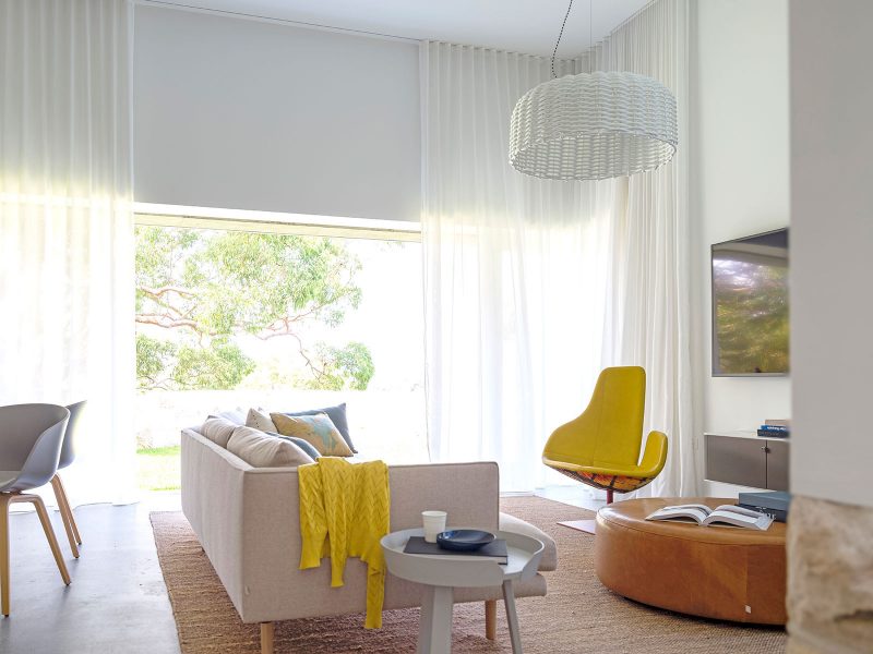 Full Length Sheer Curtains, Light Filled Living Room, Interior Design