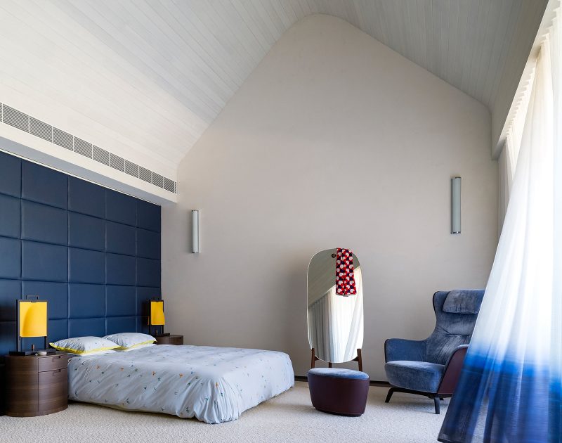 Luigi Rosselli, Bedroom, High Ceiling, Curtain, Interior Design