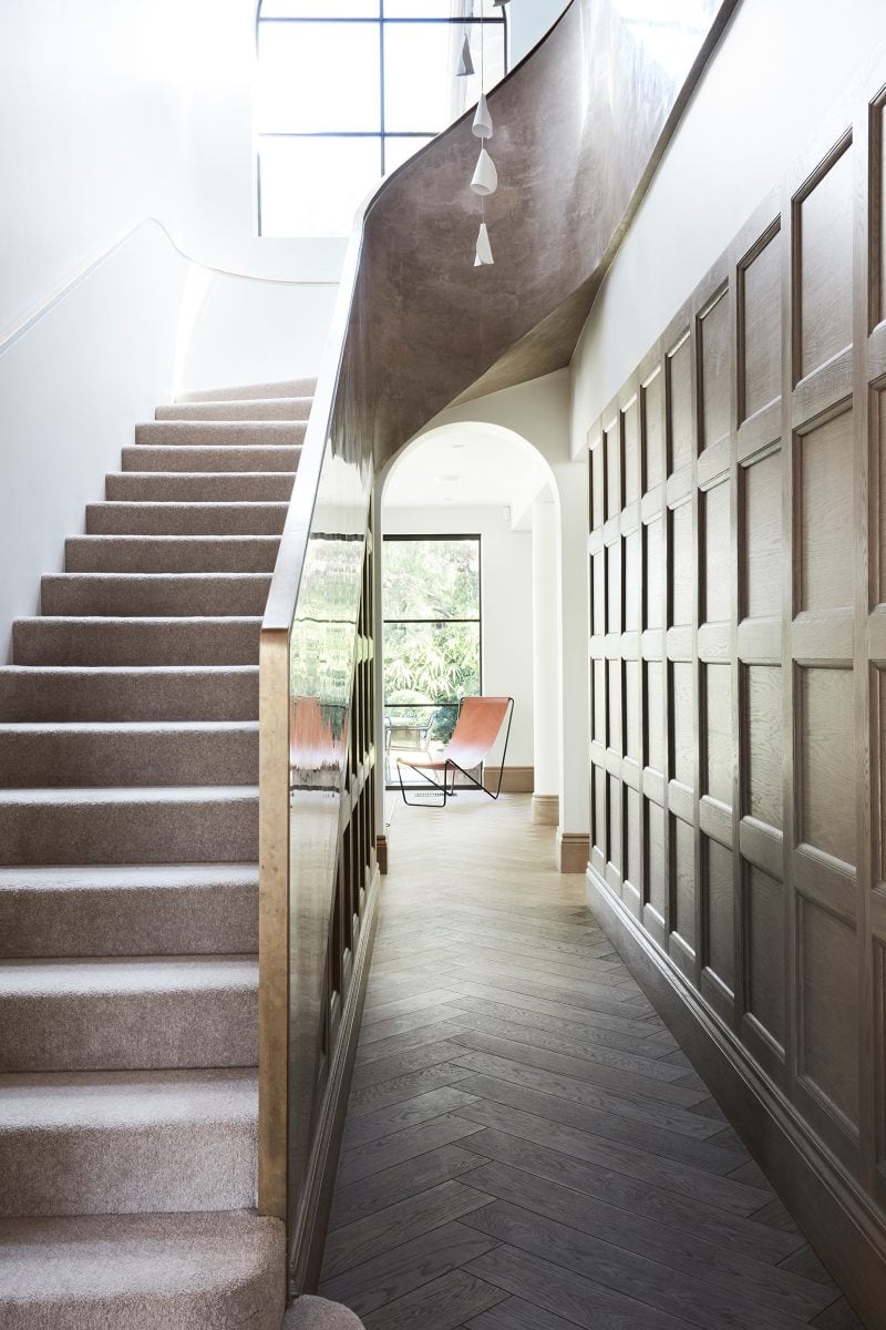 Luigi Rosselli Architects, sculptural stair, stuco,