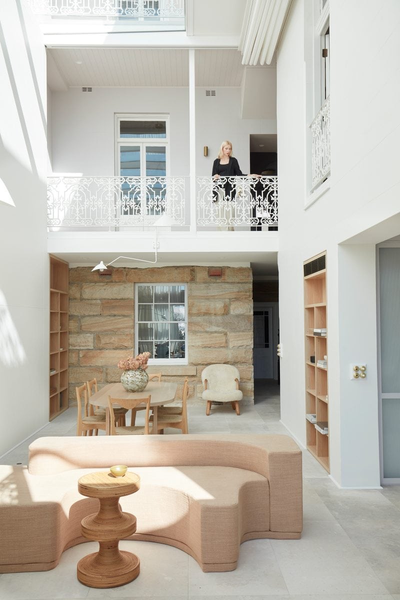 The existing balconies, once facing the garden, now looks onto the atrium, allowing families to connect with each other despite a vertical separation